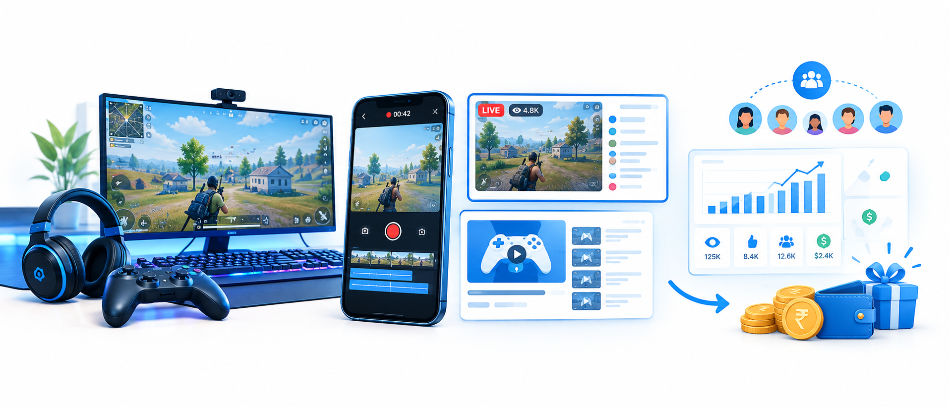पैसे कमाने वाला गेम खेलकर gaming content से कमाई के तरीके