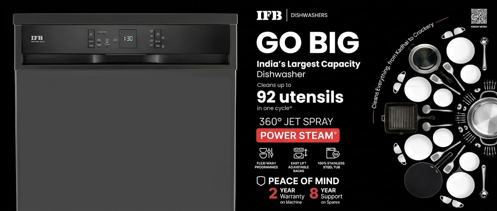 IFB Neptune VX14 dishwasher, one of the best dishwashers in India