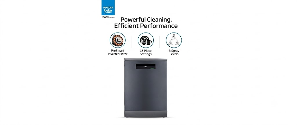 Voltas Beko DF15A dishwasher, one of the best dishwashers in India