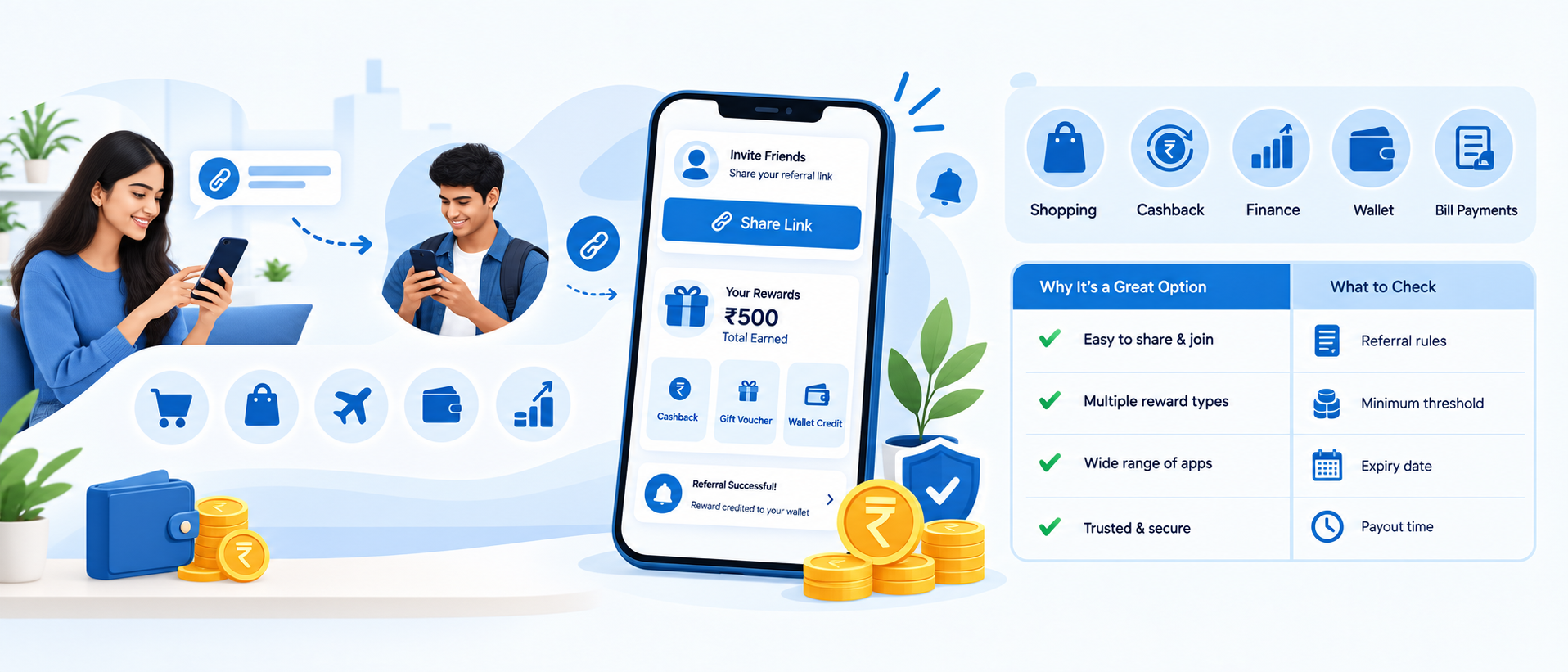 Best apps that pay for referrals with referral reward and safety checks