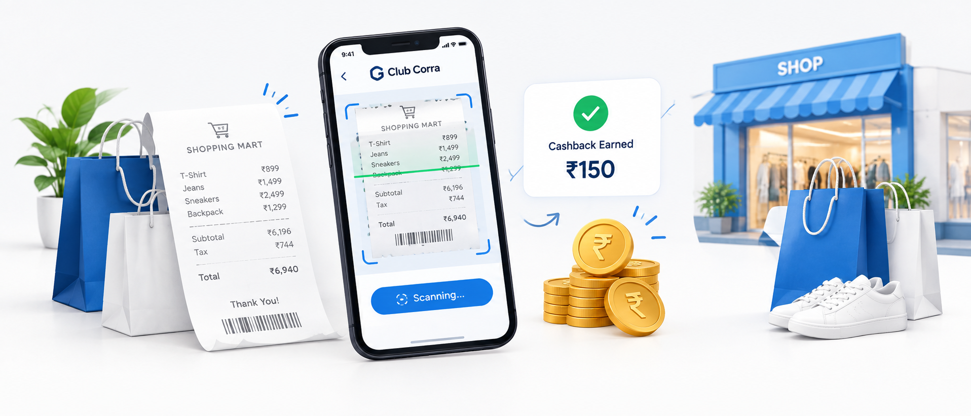 Club Corra among shopping reward apps in India for receipt cashback