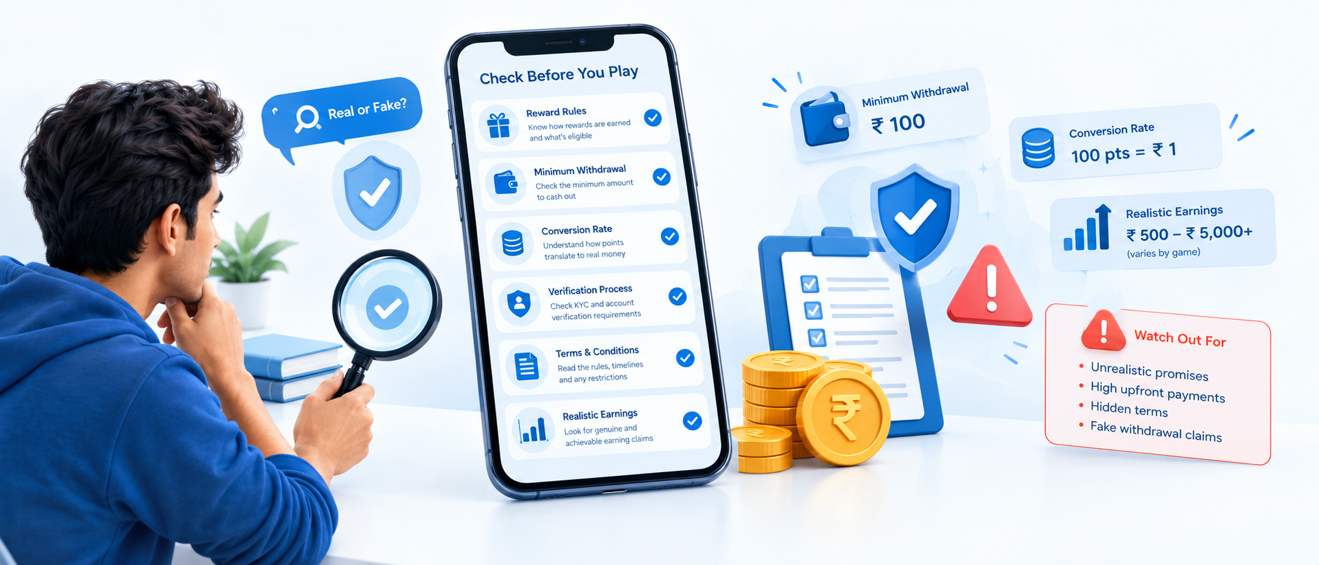 skill games to earn money checklist before playing